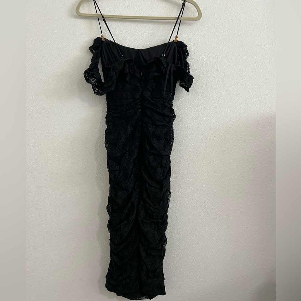 Black Lace Midi Dress